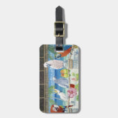 Étiquette À Bagage Perroquets dans le paradis (Devant Vertical)