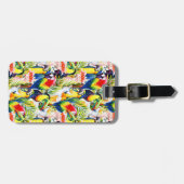 Étiquette À Bagage Perroquets Et Feuilles De Palmiers (Devant horizontal)