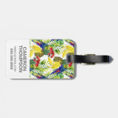 Étiquette À Bagage Perroquets faits sur commande de photo et fruit (Dos horizontal)
