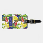 Étiquette À Bagage Perroquets nommés faits sur commande et fruit (Devant horizontal)