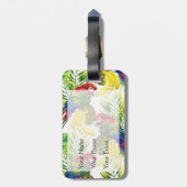 Étiquette À Bagage Perroquets nommés faits sur commande et fruit (Dos Vertical)