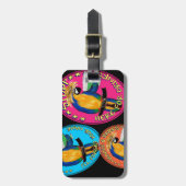 ÉTIQUETTE À BAGAGE PERROQUETS SAOULS (Devant Vertical)