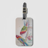 Étiquette À Bagage Perruche Rosella Art Aquarelle Étiquette de Bagage (Devant Vertical)