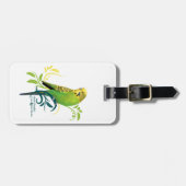 Étiquette À Bagage Perruche verte (Devant horizontal)