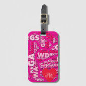 Étiquette À Bagage Personalised Pink Netball  (Devant Vertical)