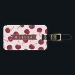 Étiquette À Bagage Personalized Aesthetic Cherry Pattern Name Gift<br><div class="desc">This collection of adorable cherry patterns is one of those small, everyday pleasures that just make people smile. This design is whimsical, cozy, and effortlessly fashionable with its soft pink backdrop, strewn cherries, and personalized name accents. It's the kind of pattern that makes a desk, a purse, or a comfortable...</div>