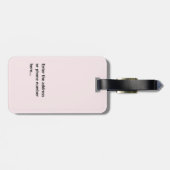 Étiquette À Bagage Personalized Custom Luggage Tag (Dos horizontal)
