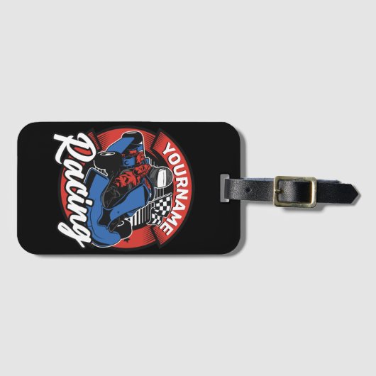 Étiquette À Bagage Personalized Go Kart (Devant Horizontal)