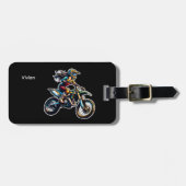 Étiquette À Bagage Personalized Motocross Luggage Tag (Devant horizontal)
