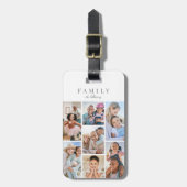 Étiquette À Bagage Personalized Name Family Photo Collage (Devant Vertical)