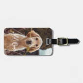 Étiquette À Bagage Personalized Pet Custom Photo And Text (Devant horizontal)