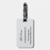 Étiquette À Bagage Personalized Pet Custom Photo And Text (Dos Vertical)