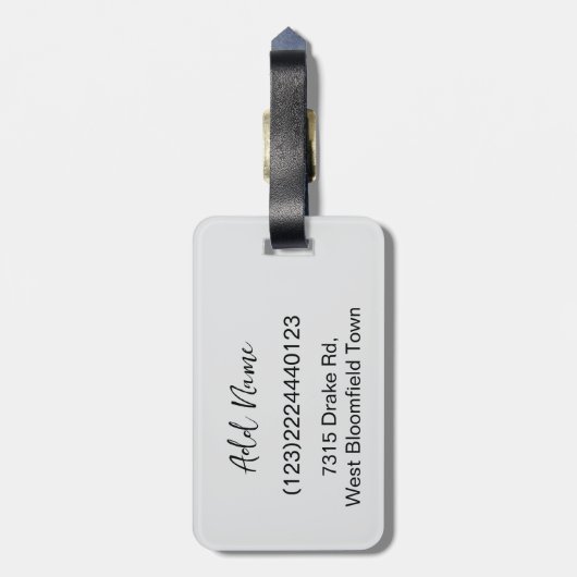 Étiquette À Bagage Personalized Pet Custom Photo And Text (Dos Vertical)