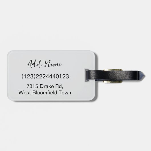 Étiquette À Bagage Personalized Pet Custom Photo And Text (Dos horizontal)