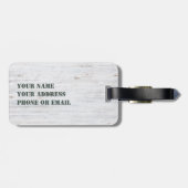 Étiquette À Bagage Personalized Rustic Mountain  (Dos horizontal)