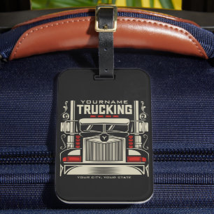 Étiquette À Bagage Personalized Trucking 18 Wheeler BIG Trucker