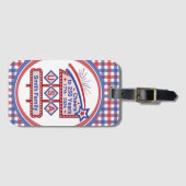 Étiquette À Bagage Personalized USA 250–Patriotic Retro Marquee (Devant Horizontal)