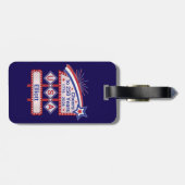 Étiquette À Bagage Personalized USA 250–Patriotic Retro Marquee (Dos horizontal)