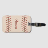 Étiquette À Bagage Personalized Vintage Baseball Luggage Tag (Devant Horizontal)