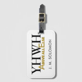 Étiquette À Bagage Personalized YHWH YAHWEH Above All Else Christian (Devant Vertical)
