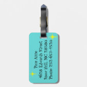 Étiquette À Bagage Personnalisable attrapant l'étiquette de bagage (Dos Vertical)