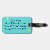 Étiquette À Bagage Personnalisable attrapant l'étiquette de bagage (Dos horizontal)