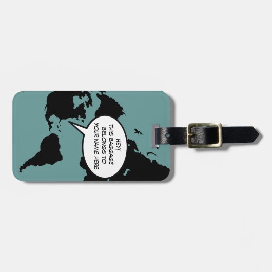 Étiquette À Bagage personnalisable ce bagage appartient à (Devant horizontal)