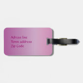 Étiquette À Bagage Personnalisable : Flamant rose deux (Dos horizontal)