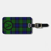 Étiquette À Bagage Personnalisation du Tartan de Black Watch (Devant horizontal)