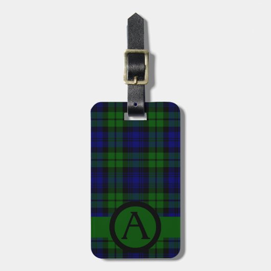 Étiquette À Bagage Personnalisation du Tartan de Black Watch (Devant Vertical)