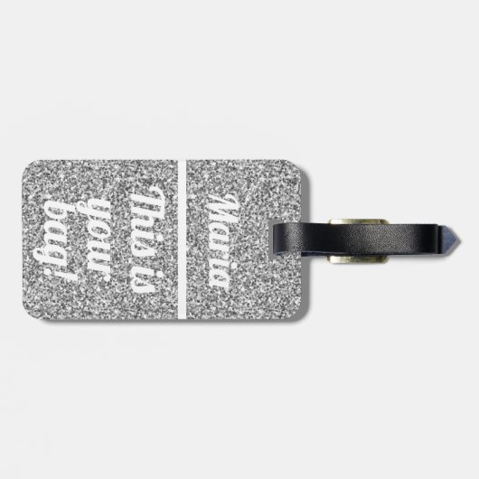 Étiquette À Bagage Personnalisé C'est votre sac Drôle Parties scintil (Dos horizontal)
