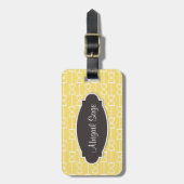 Étiquette À Bagage Personnalisé D Anneau Snaffle Cheval Bit Jaune (Devant Vertical)