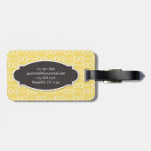 Étiquette À Bagage Personnalisé D Anneau Snaffle Cheval Bit Jaune (Dos horizontal)