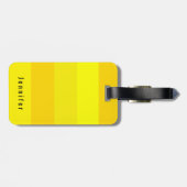 Étiquette À Bagage Personnalisé Editable Citron Lumineux teintes De R (Dos horizontal)