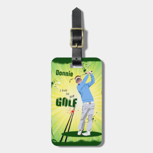 Étiquette À Bagage Personnalisé je vis pour jouer au golf l'étiquette
