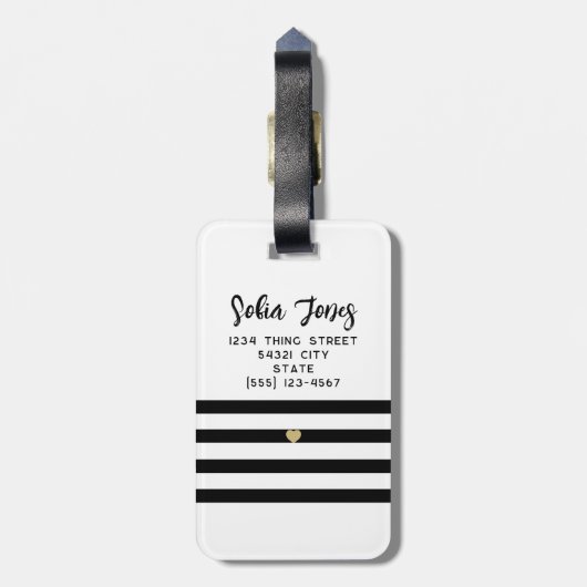 Étiquette À Bagage Personnalisé M. et Mme Script Mariage Newlysée (Dos Vertical)