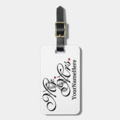 Étiquette À Bagage Personnalisé M. Mme Mari Femme Nouvelles Maisons (Devant Vertical)