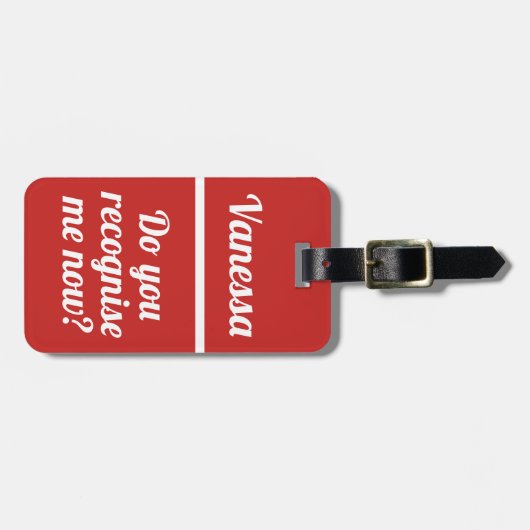 Étiquette À Bagage Personnalisé Me reconnaissez-vous maintenant | Drô (Devant horizontal)