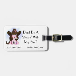 Étiquette À Bagage Personnalisé "Ne sois pas un Messin avec mes trucs