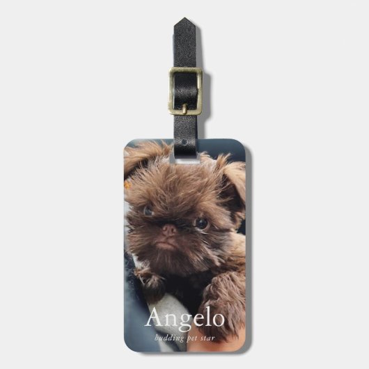 Étiquette À Bagage Personnalisé Nouveau Chien Chien 2 Chien Chien 2 (Devant Vertical)