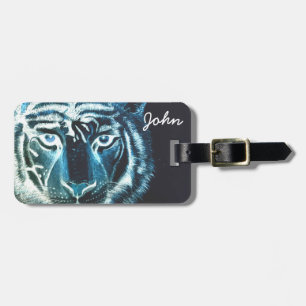 Étiquette À Bagage Personnalisé par le nom Tiger Design