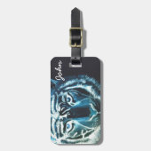 Étiquette À Bagage Personnalisé par le nom Tiger Design (Devant Vertical)