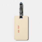 Étiquette À Bagage Personnalisé Retro Rose Jaune Bleu Bleu Bleu (Dos Vertical)