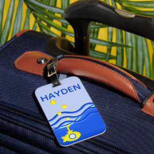 Étiquette À Bagage Personnalisé Sous La Plage Sous-Marine