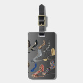 Étiquette À Bagage Personnaliser de collage de talons hauts de (Devant Vertical)