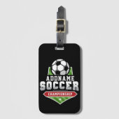 Étiquette À Bagage Personnaliser Football AJOUTER TEXTE Varsity Team  (Devant Vertical)