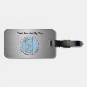 Étiquette À Bagage Personnaliser Image et texte | Balise Bagage doubl (Dos horizontal)