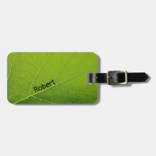 Étiquette À Bagage Personnaliser la belle feuille verte