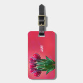 Étiquette À Bagage Personnaliser les tulipes rouges (Devant Vertical)