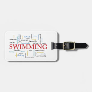 Étiquette À Bagage Personnaliser, Merci Entraîneur De Natation En Mot